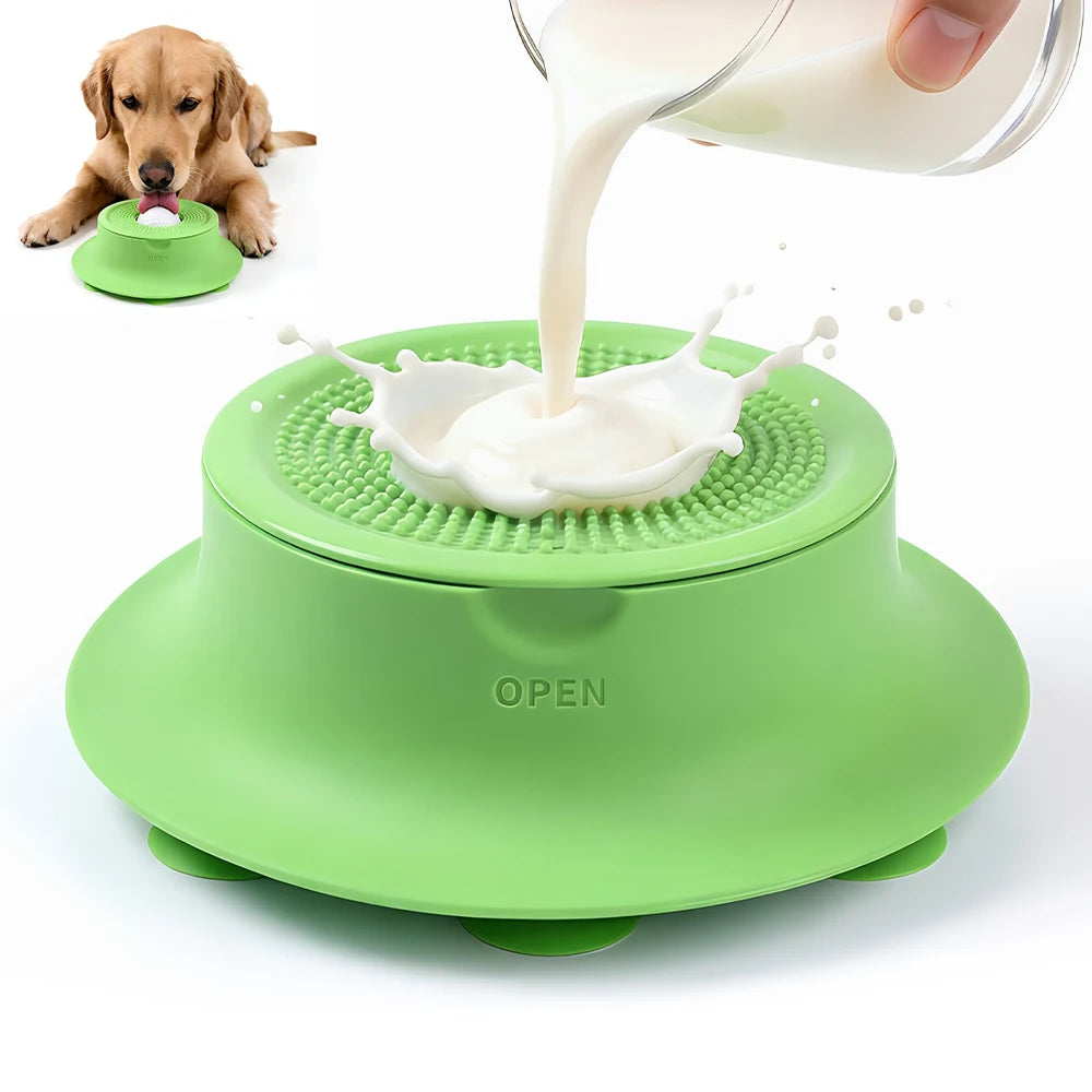 Silicone Dog Lick Mat Slow Feeder with Suction Base