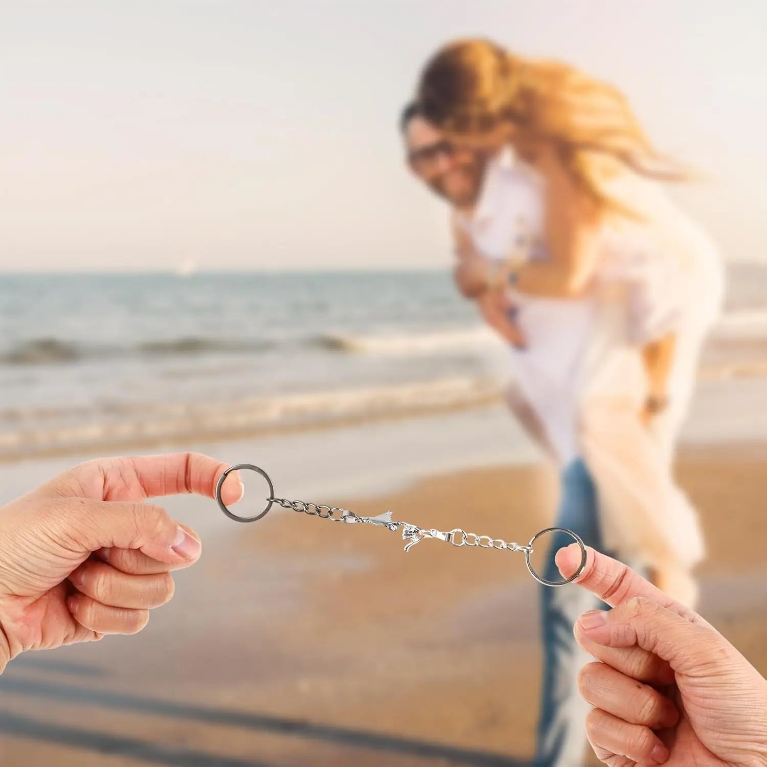 Perfectly Paired: 2Pcs Pinky Promise Keychain Set - Thoughtful Gifts for Couples and Best Friends
