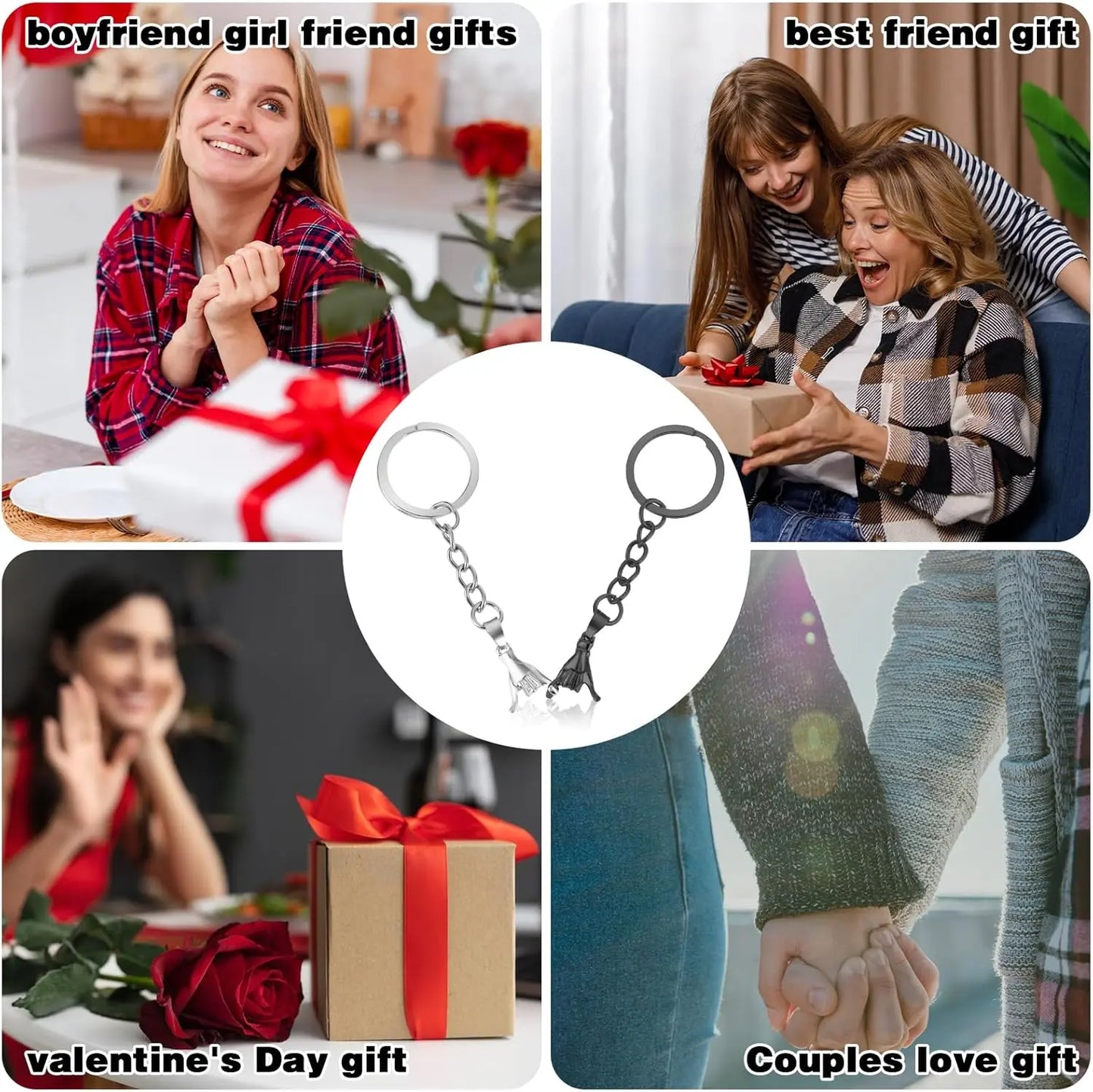 Perfectly Paired: 2Pcs Pinky Promise Keychain Set - Thoughtful Gifts for Couples and Best Friends