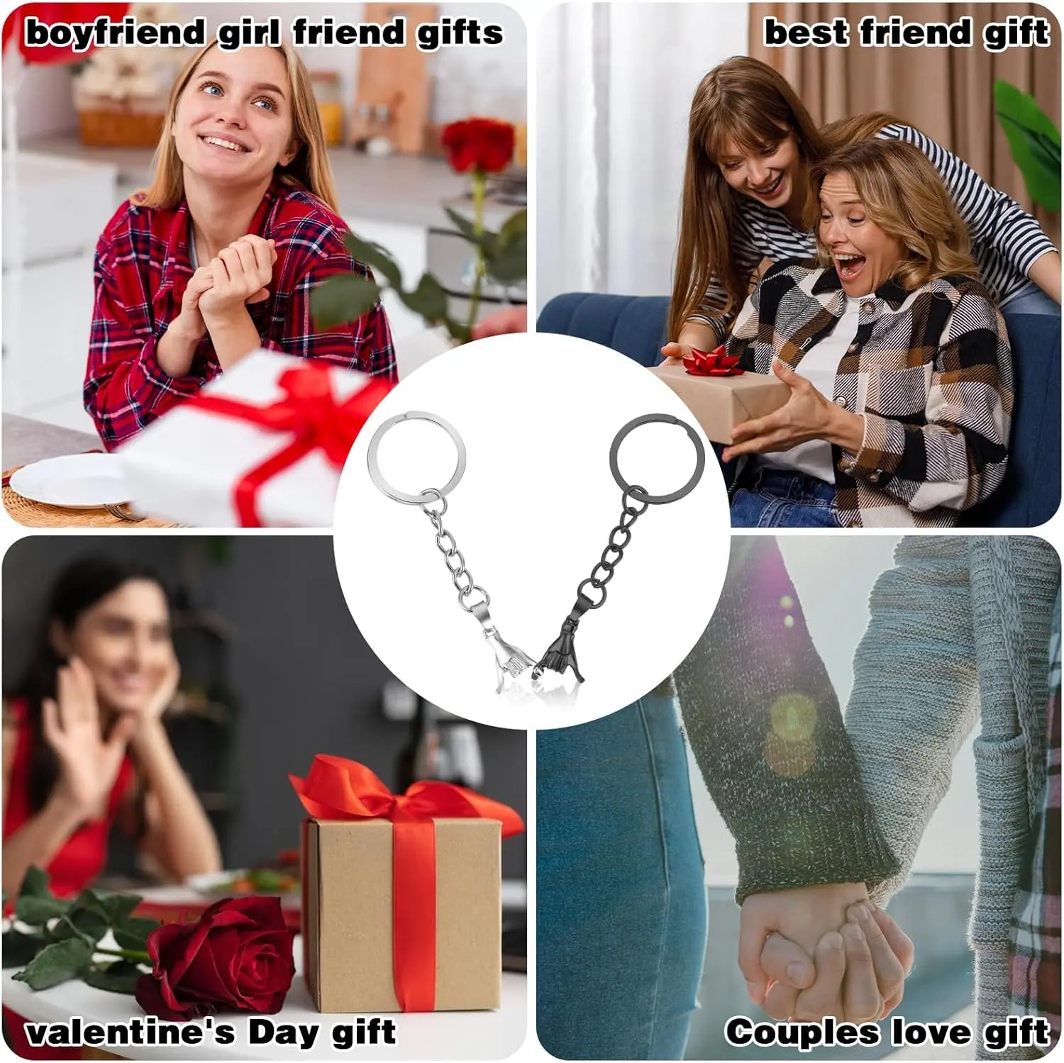 Perfectly Paired: 2Pcs Pinky Promise Keychain Set - Thoughtful Gifts for Couples and Best Friends