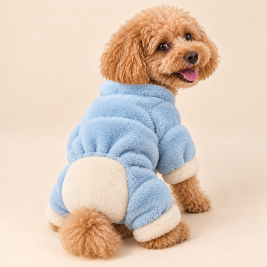 Cozy Fleece Dog Jumpsuit for Cold Weather