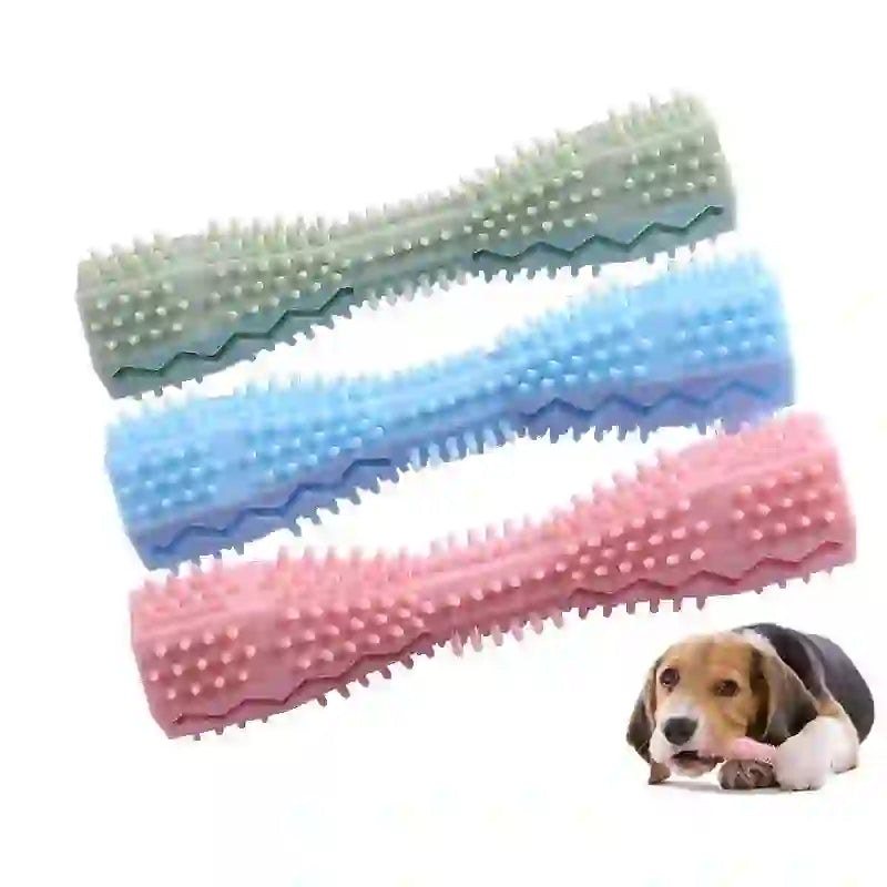 Soft Rubber Dental Toothbrush Chew Stick for Dogs