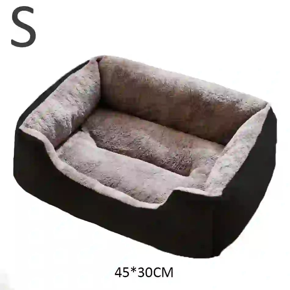 Cozy Soft Cushion Basket Bed for Cats & Dogs