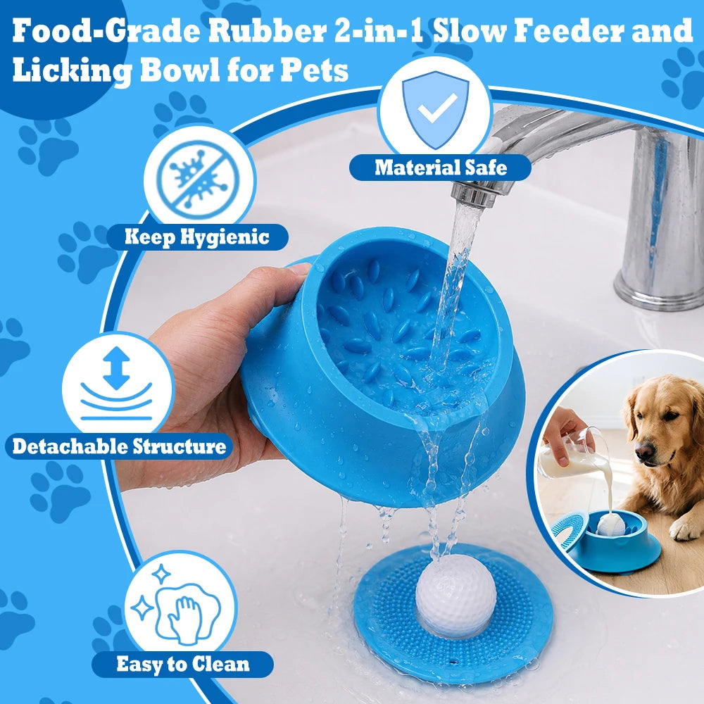 Silicone Dog Lick Mat Slow Feeder with Suction Base