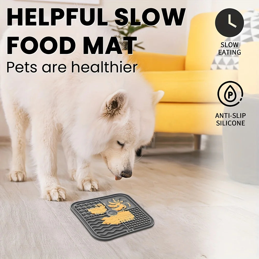 Dog Bathing Lick Mat Slow Feeder for Dogs & Cats