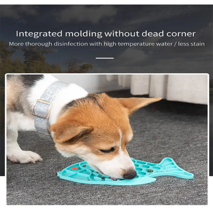 Fish-Shaped Silicone Lick Mat for Dogs & Cats