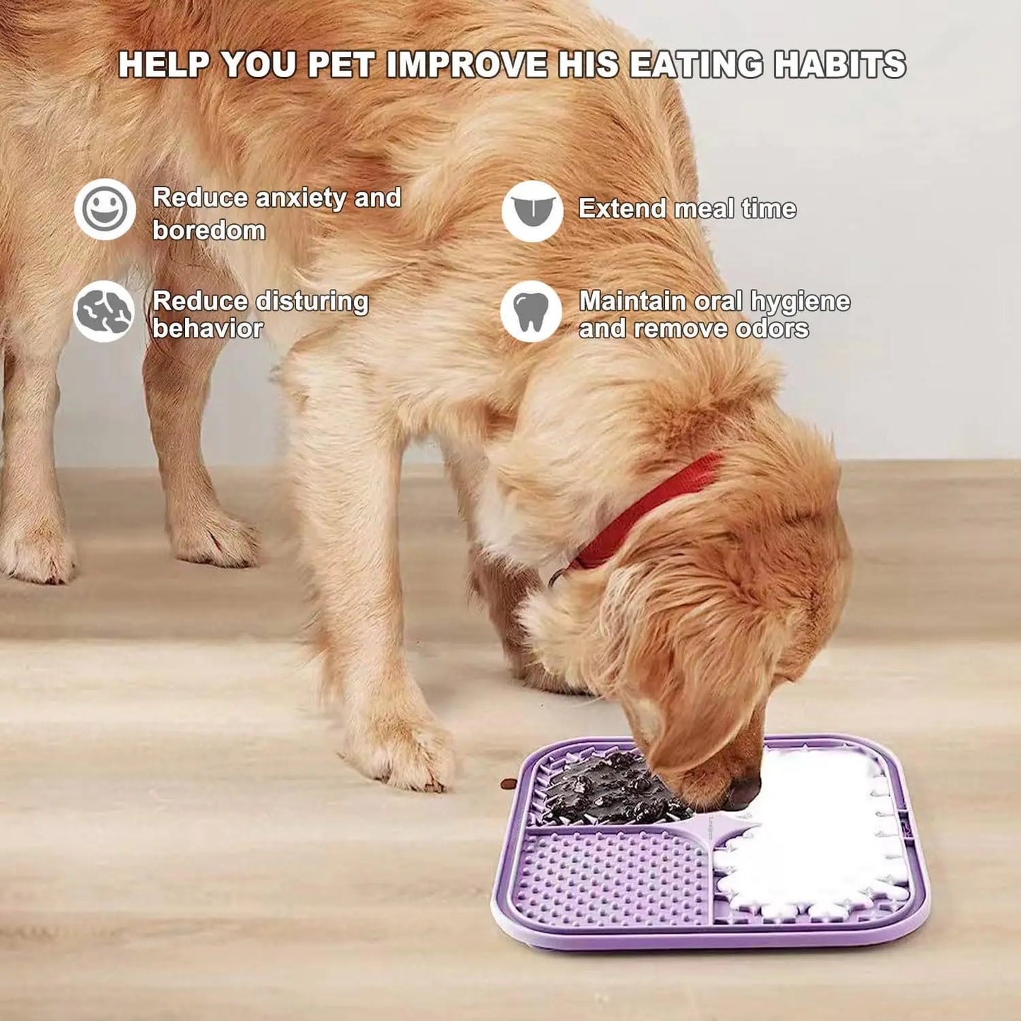 Silicone Suction Lick Mat Slow Feeder for Dogs & Cats