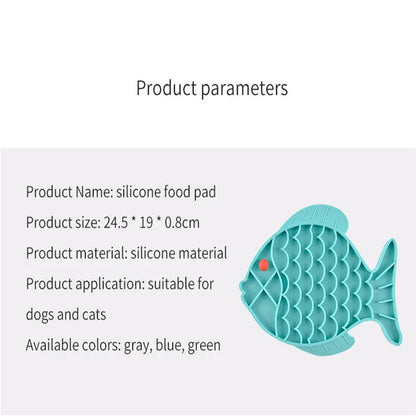 Fish-Shaped Silicone Lick Mat for Dogs & Cats