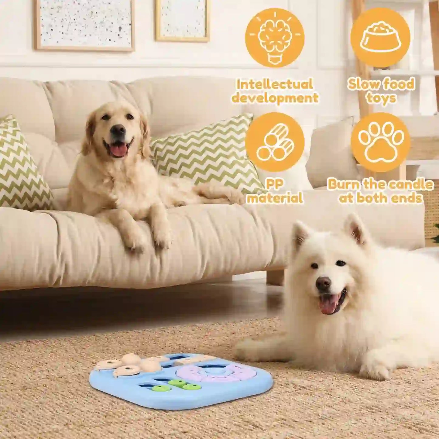 Interactive Treat Dispensing Puzzle Feeder for Dogs