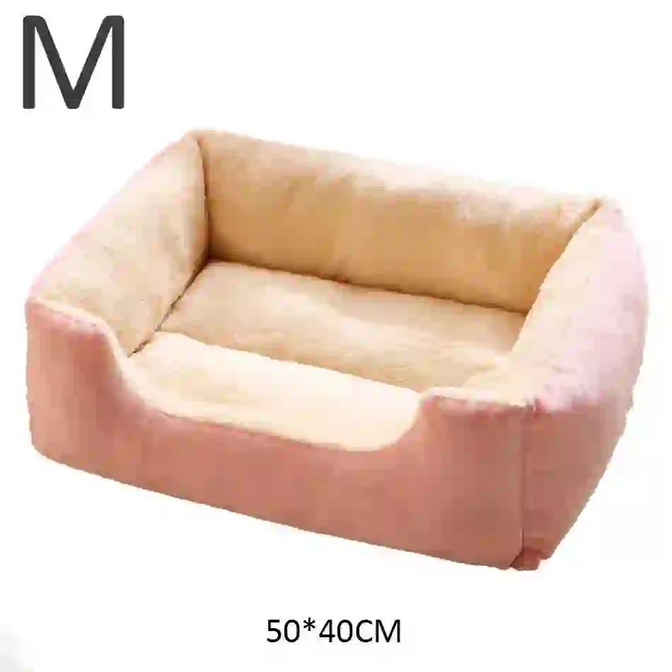 Cozy Soft Cushion Basket Bed for Cats & Dogs