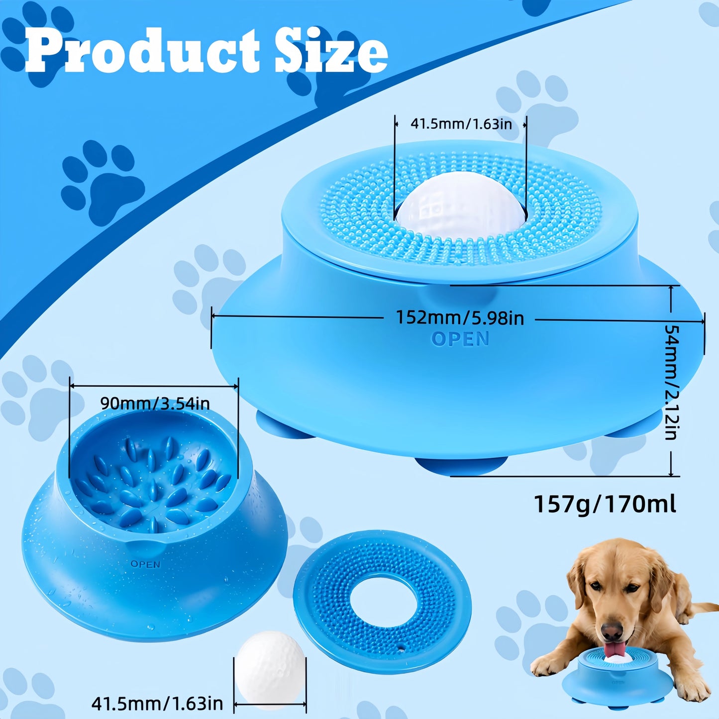 Silicone Dog Lick Mat Slow Feeder with Suction Base