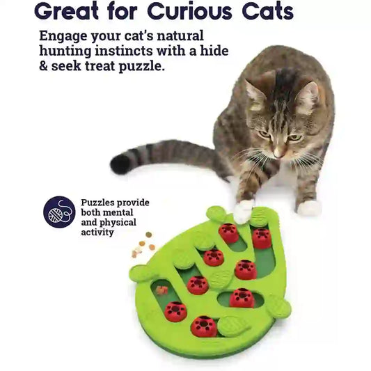 Adjustable Difficulty Puzzle Treat Toy for Cats