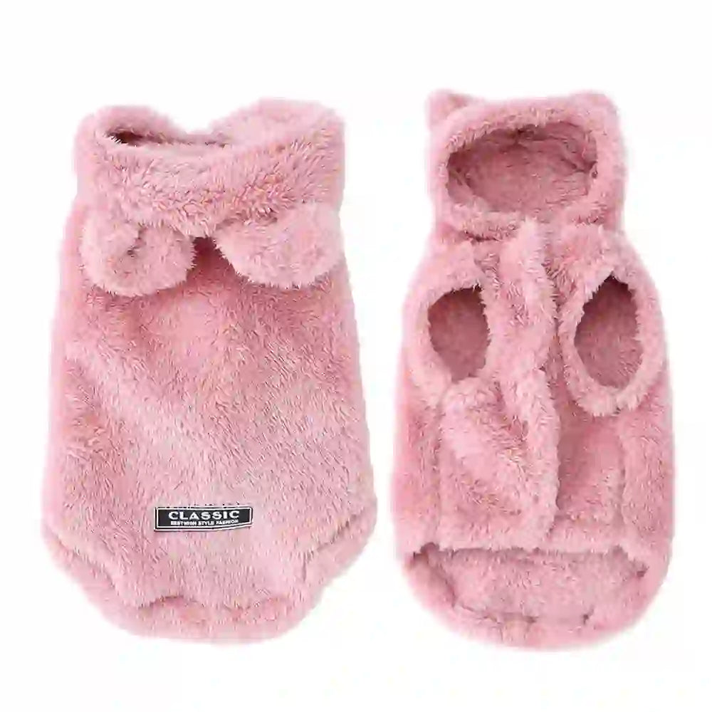 Cozy Fleece Hoodie Coat for Dogs & Cats