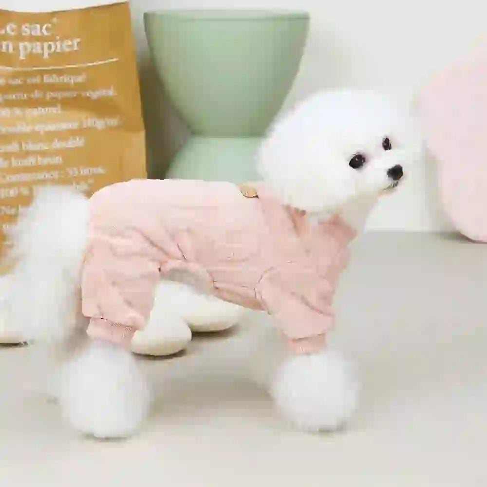 Cozy Fleece Dog Jumpsuit for Cold Weather