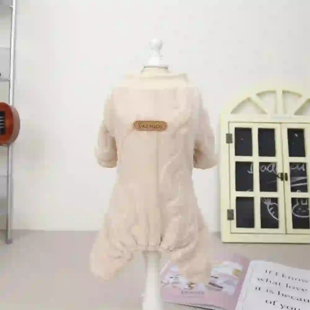 Cozy Fleece Dog Jumpsuit for Cold Weather