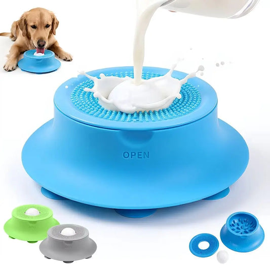 Silicone Dog Lick Mat Slow Feeder with Suction Base