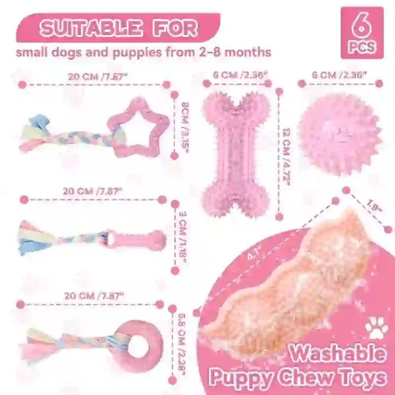 Interactive Dental Chew Toy Set for Dogs