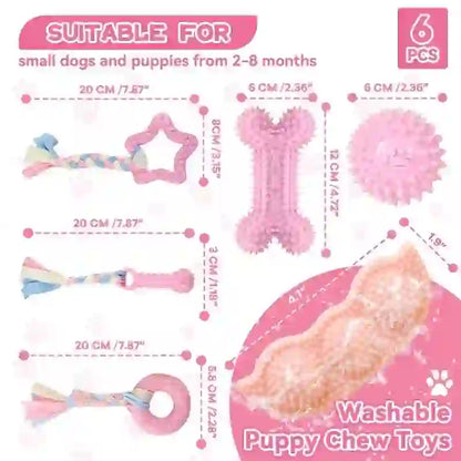 Interactive Dental Chew Toy Set for Dogs
