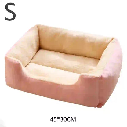 Cozy Soft Cushion Basket Bed for Cats & Dogs