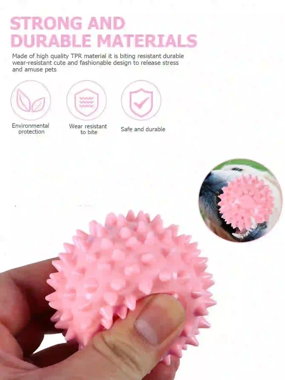 Durable Rubber Dental Chew Toy for Dogs