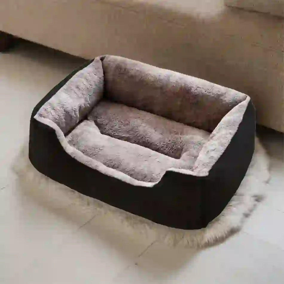 Cozy Soft Cushion Basket Bed for Cats & Dogs