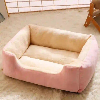 Cozy Soft Cushion Basket Bed for Cats & Dogs