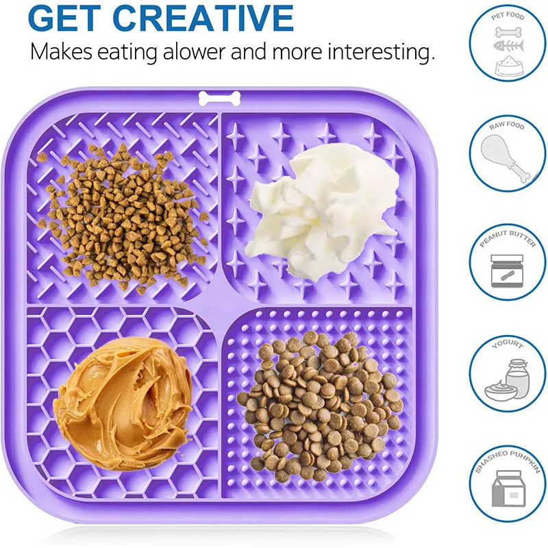 Silicone Suction Lick Mat Slow Feeder for Dogs & Cats