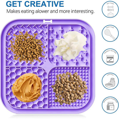 Silicone Suction Lick Mat Slow Feeder for Dogs & Cats