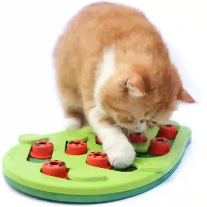 Adjustable Difficulty Puzzle Treat Toy for Cats