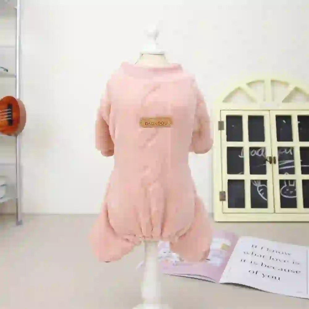 Cozy Fleece Dog Jumpsuit for Cold Weather