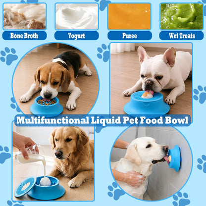 Silicone Dog Lick Mat Slow Feeder with Suction Base