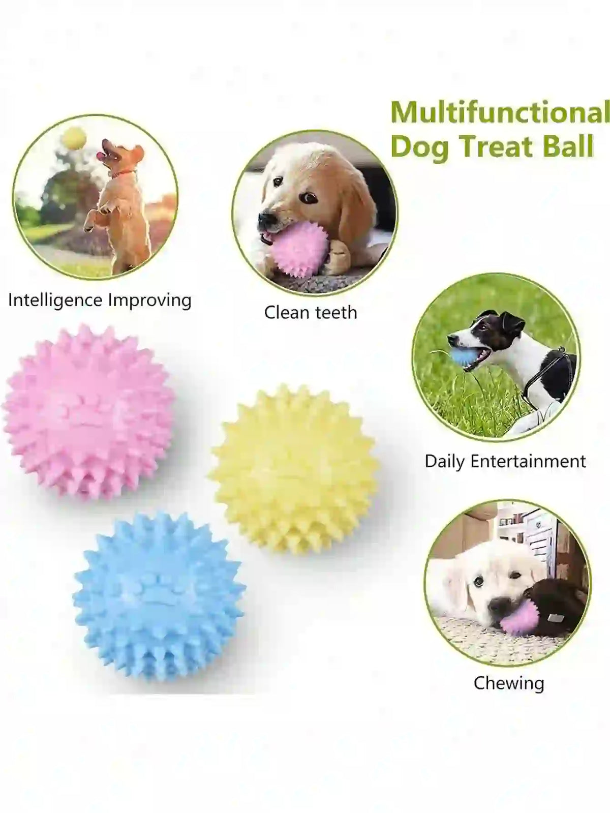 Durable Rubber Dental Chew Toy for Dogs