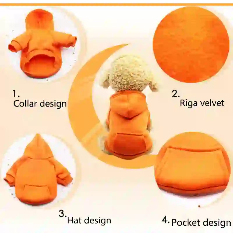 Cozy Cotton Hoodie Jacket for Dogs & Cats