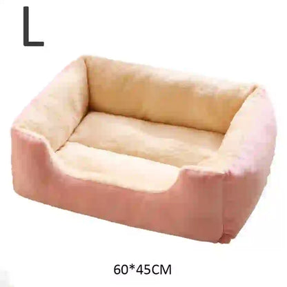 Cozy Soft Cushion Basket Bed for Cats & Dogs