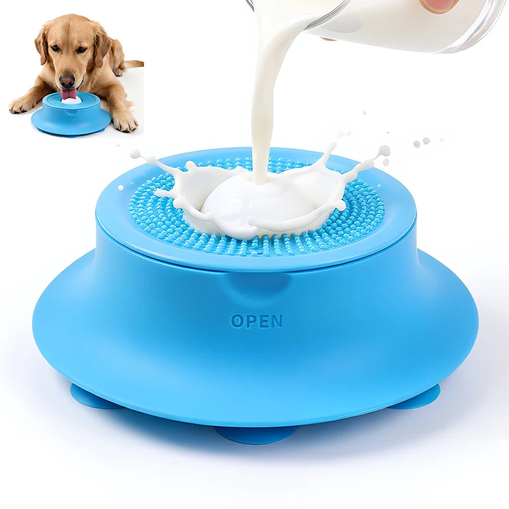 Silicone Dog Lick Mat Slow Feeder with Suction Base