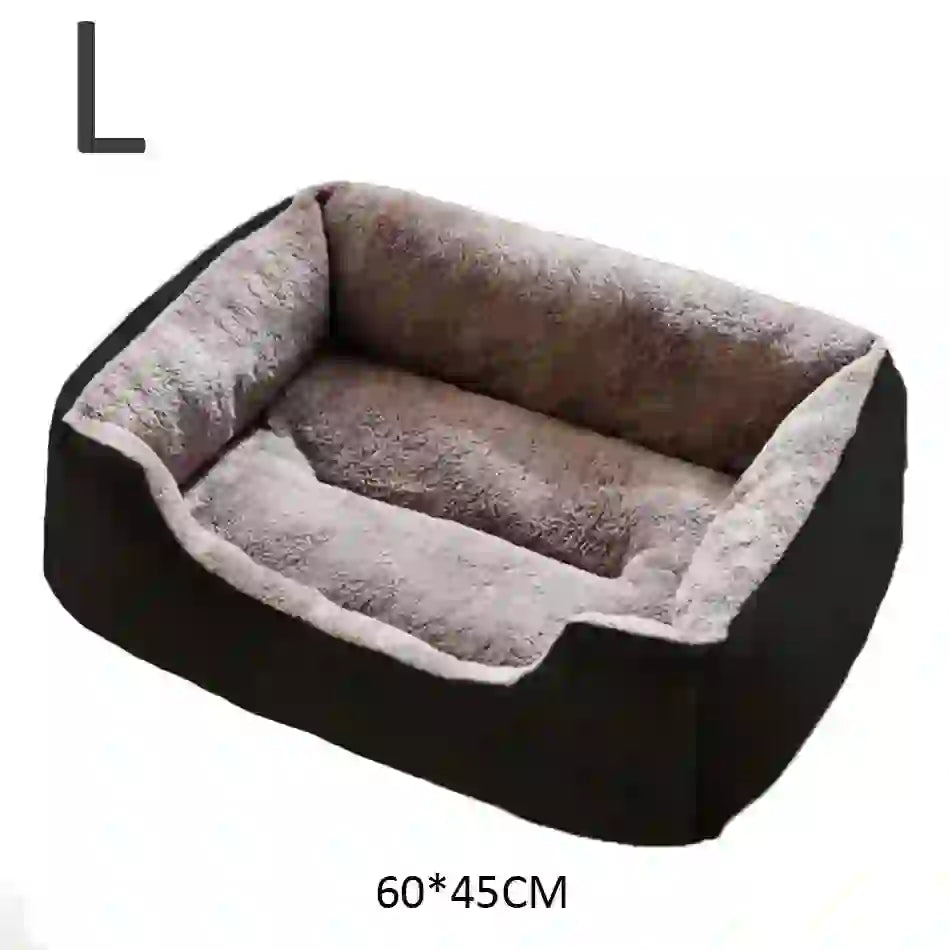 Cozy Soft Cushion Basket Bed for Cats & Dogs
