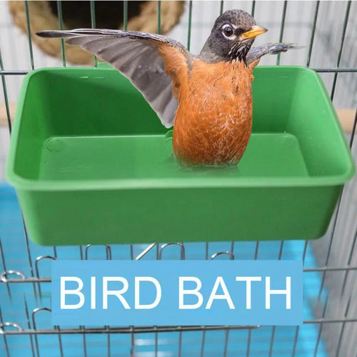Hanging Bird Bath for Pet Birds & Cages
