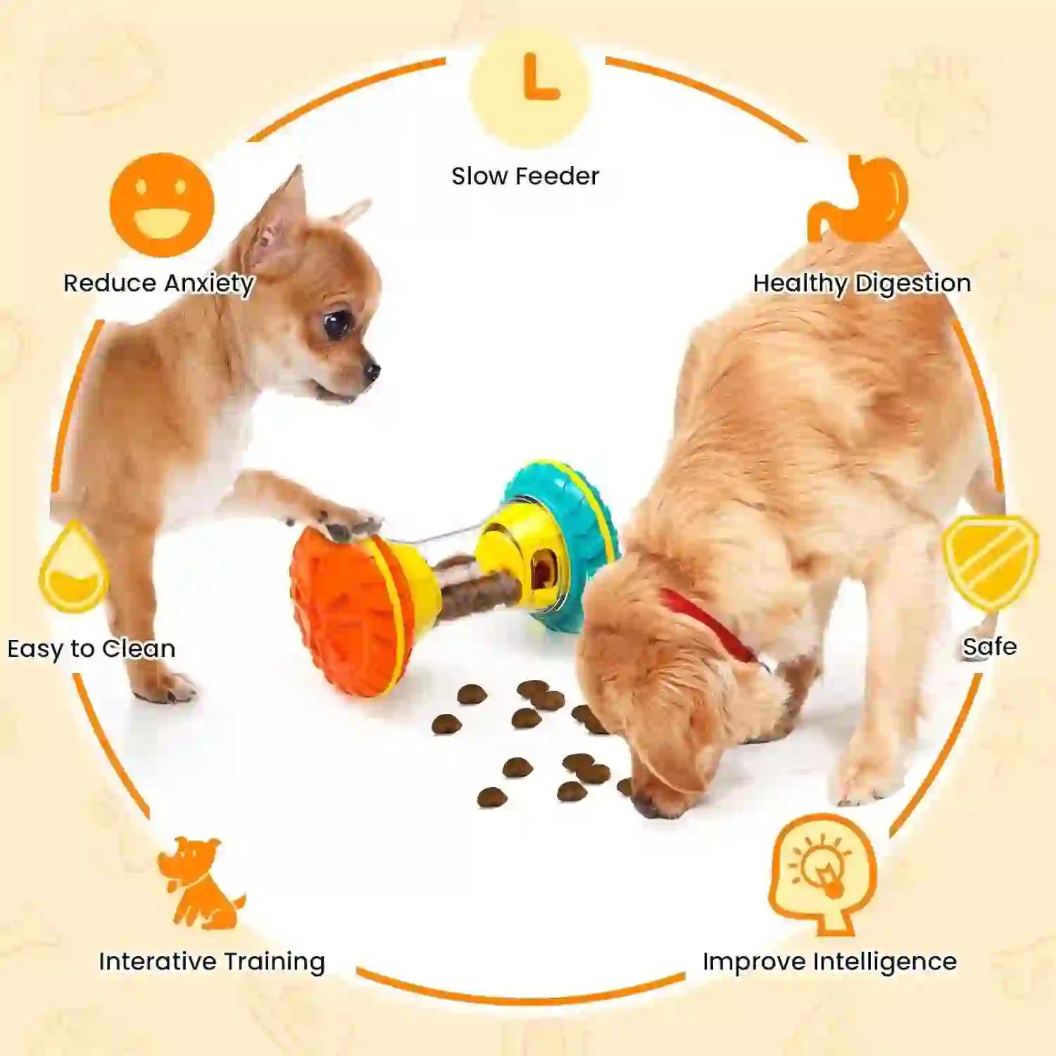 Interactive Treat Dispensing Puzzle Slow Feeder