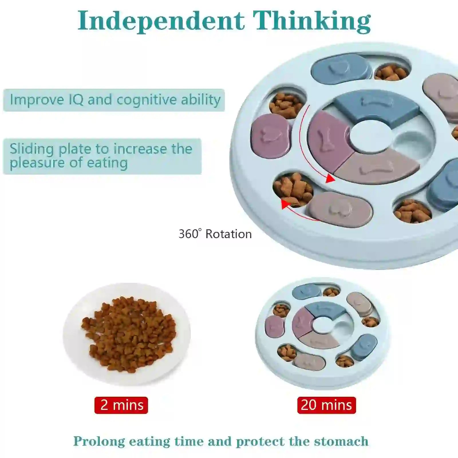 Interactive IQ Treat Puzzle Slow Feeder for Dogs