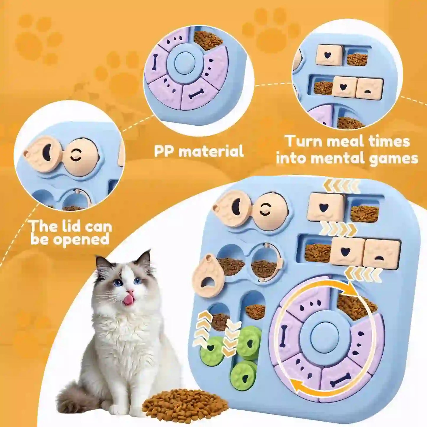 Interactive Treat Dispensing Puzzle Feeder for Dogs