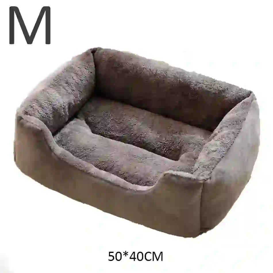 Cozy Soft Cushion Basket Bed for Cats & Dogs