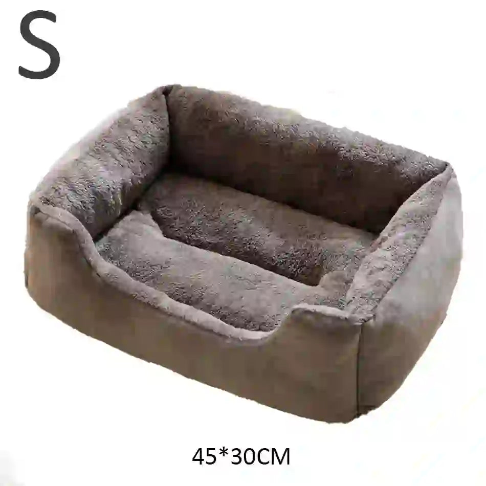 Cozy Soft Cushion Basket Bed for Cats & Dogs