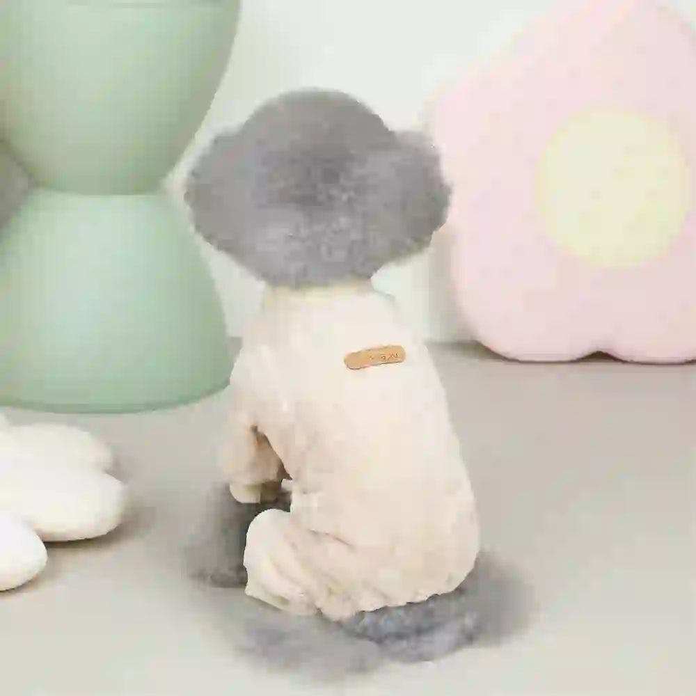 Cozy Fleece Dog Jumpsuit for Cold Weather