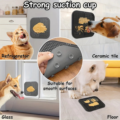 Dog Bathing Lick Mat Slow Feeder for Dogs & Cats